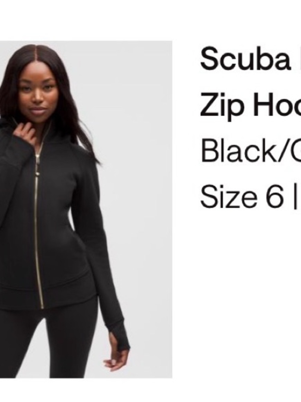Scuba Zip lululemon Hoodie Jacket - Black